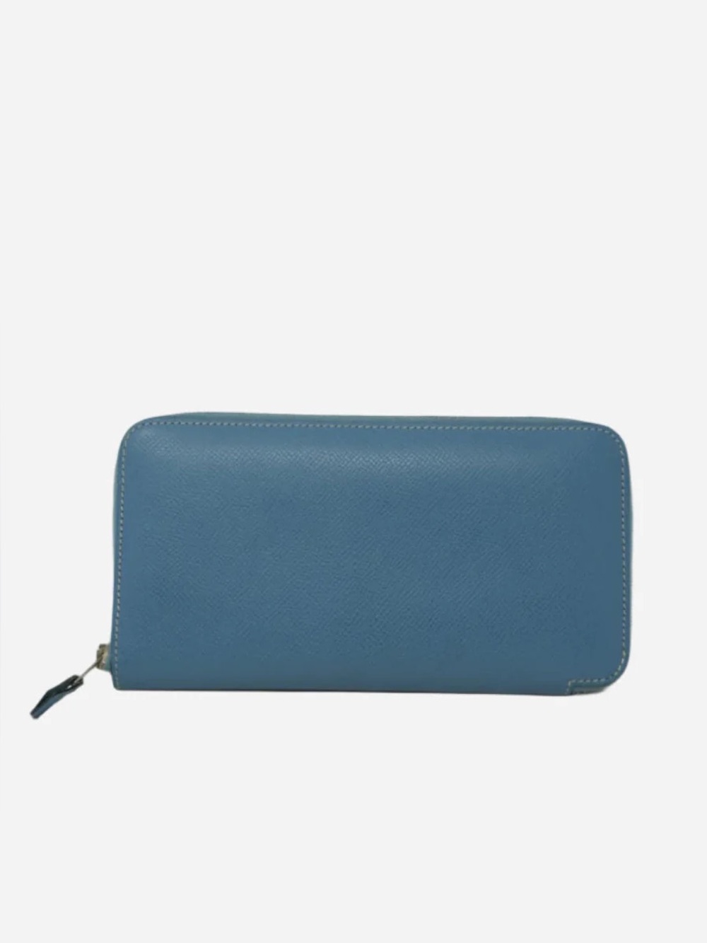 Hermes 2010 Epsom Blue Zip Long Wallet
